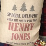 Personalised JUTE SANTA SACK (Henry Design)